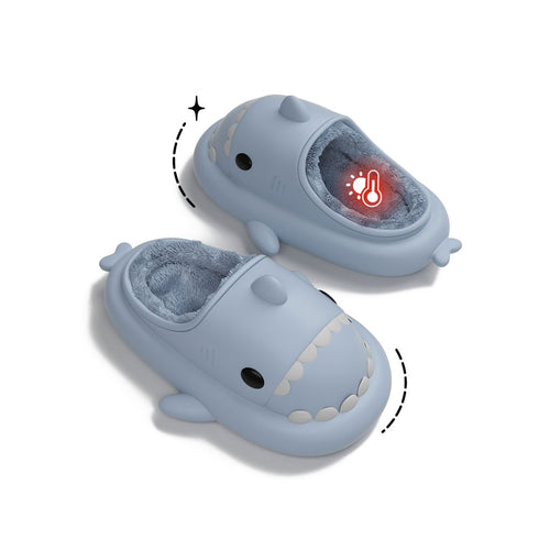 Sharkicks Basic - Invierno, Pantuflas de Tiburón, Tacón Abierto